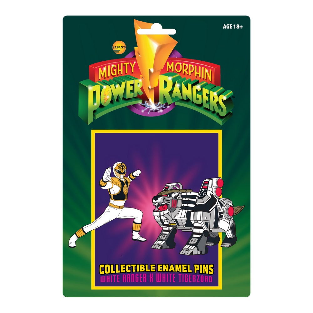 White Ranger and White Tigerzord Pins Card Back-01