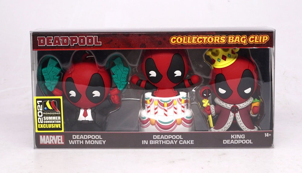 68550 Deadpool 3D Bag Clip 3PC Set 1