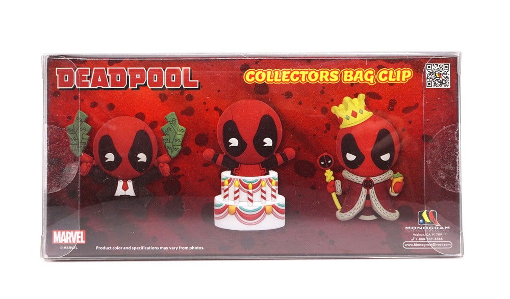 68550 Deadpool 3D Bag Clip 3PC Set 6