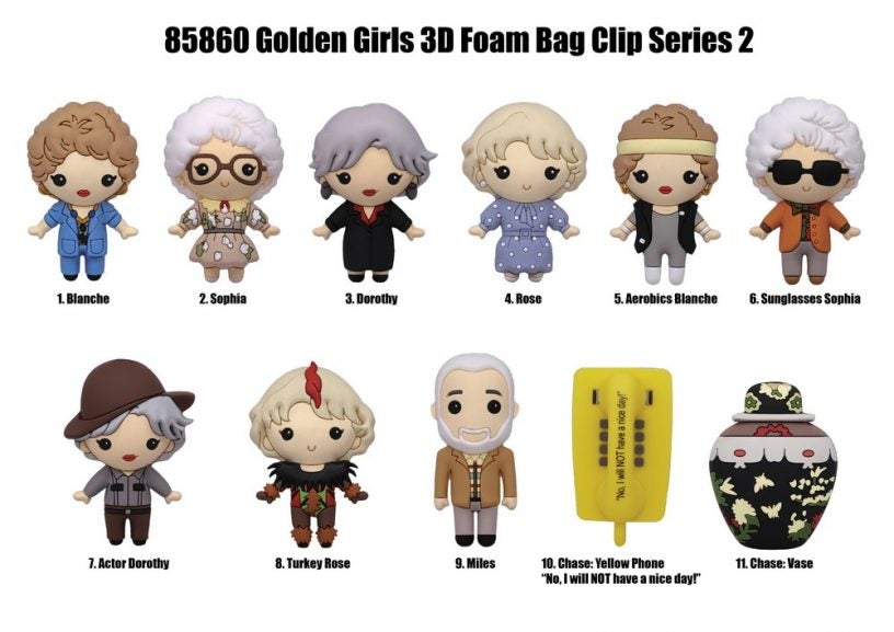The Golden Girls Sophia Keychain 3D Figural Bag Clip Monogram 