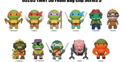 63285 TMNT 3D Foam Bag Clip Series 3 GROUP IMAGE