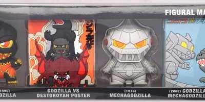 75021 Godzilla 3D Foam Magnet 4PC Set SDCC PKG photo - Copy