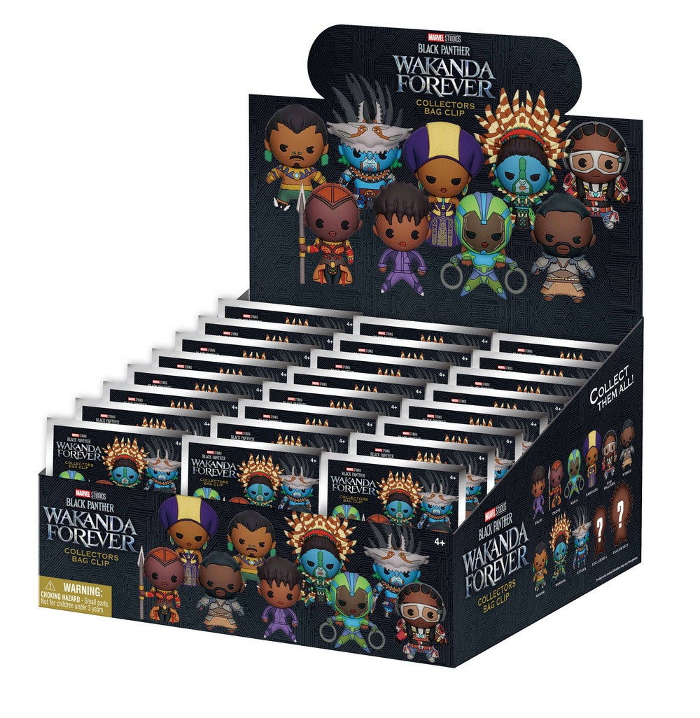 68870 Black Panther 2 3D Bag Clip PDQ rendering