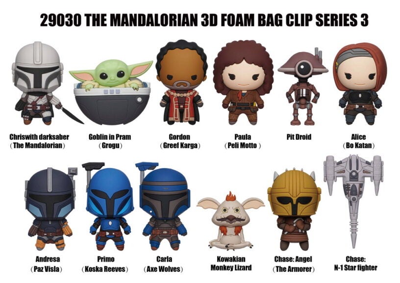 29030 Star Wars -The Mandalorian 3D Foam Bag Clip Series 3 -01