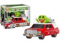 Zoom in Pop! Rides: 2016 Ghostbusters Red Ecto-1 with Slimer